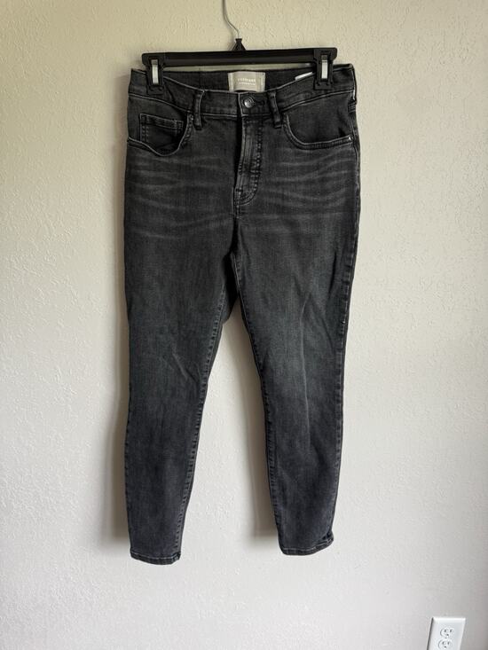 Everlane Denim - Everlane Black Denim Mid Rise Skinny Ankle Jeans Womens 29 Stretch Casual